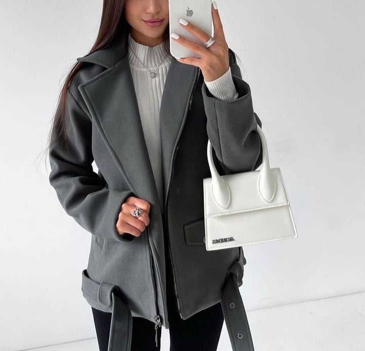 Lapel | Long Sleeve Wool Coat