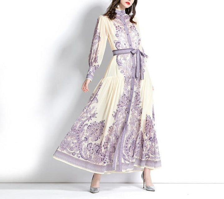 Autumn new European women's long dress 2024