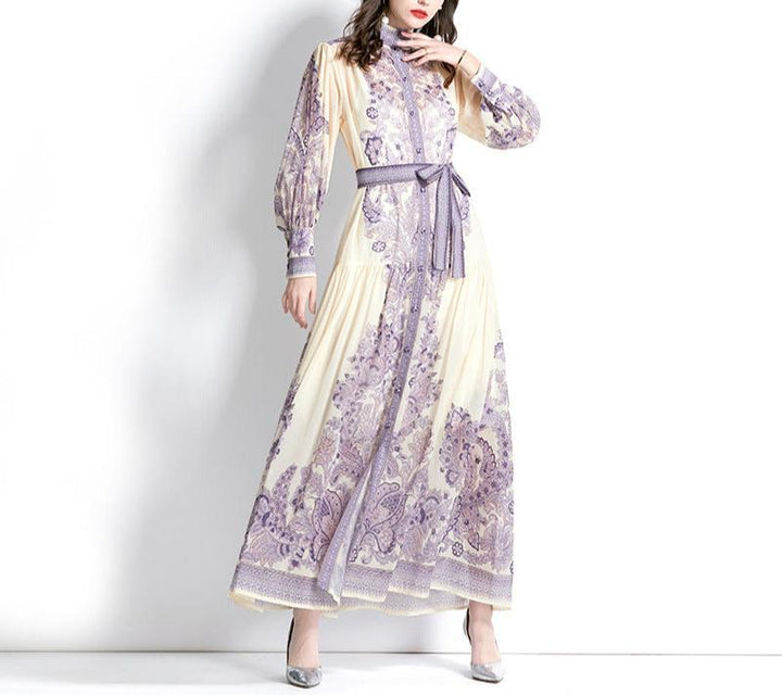 Autumn new European women's long dress 2024