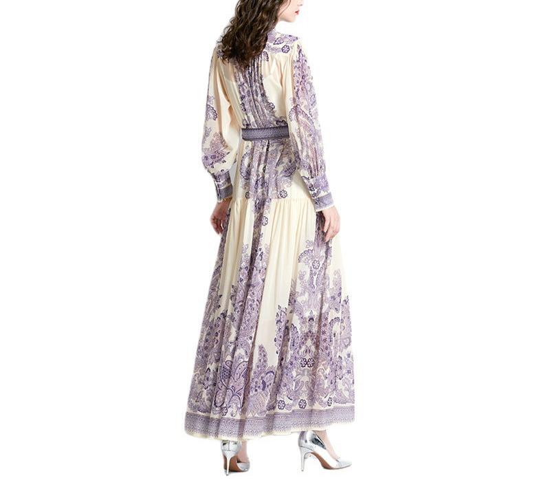 Autumn new European women's long dress 2024