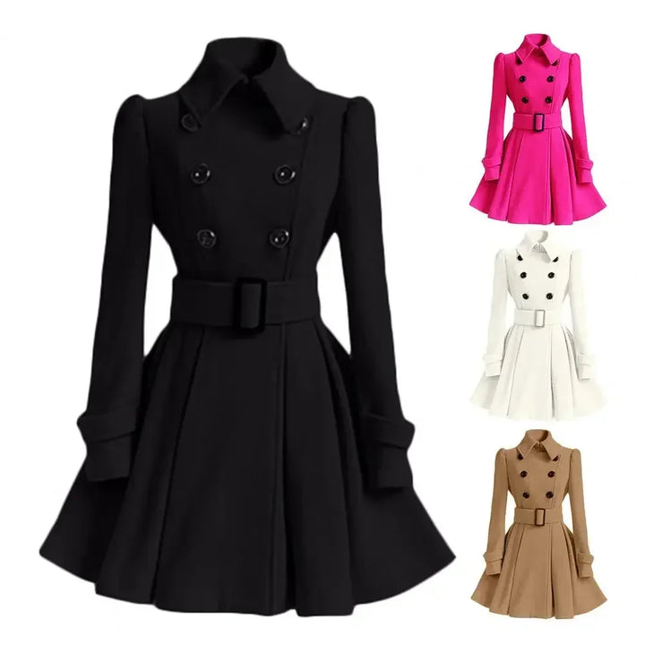 Sandy | Belt Buckle Coat Dress