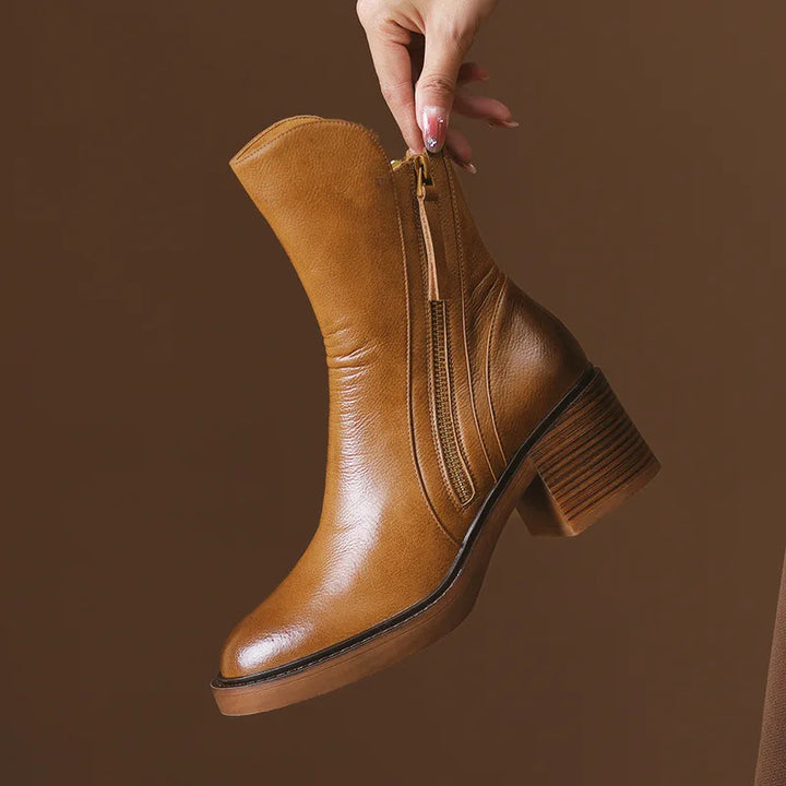 Ellena | Leather Ankle Boots