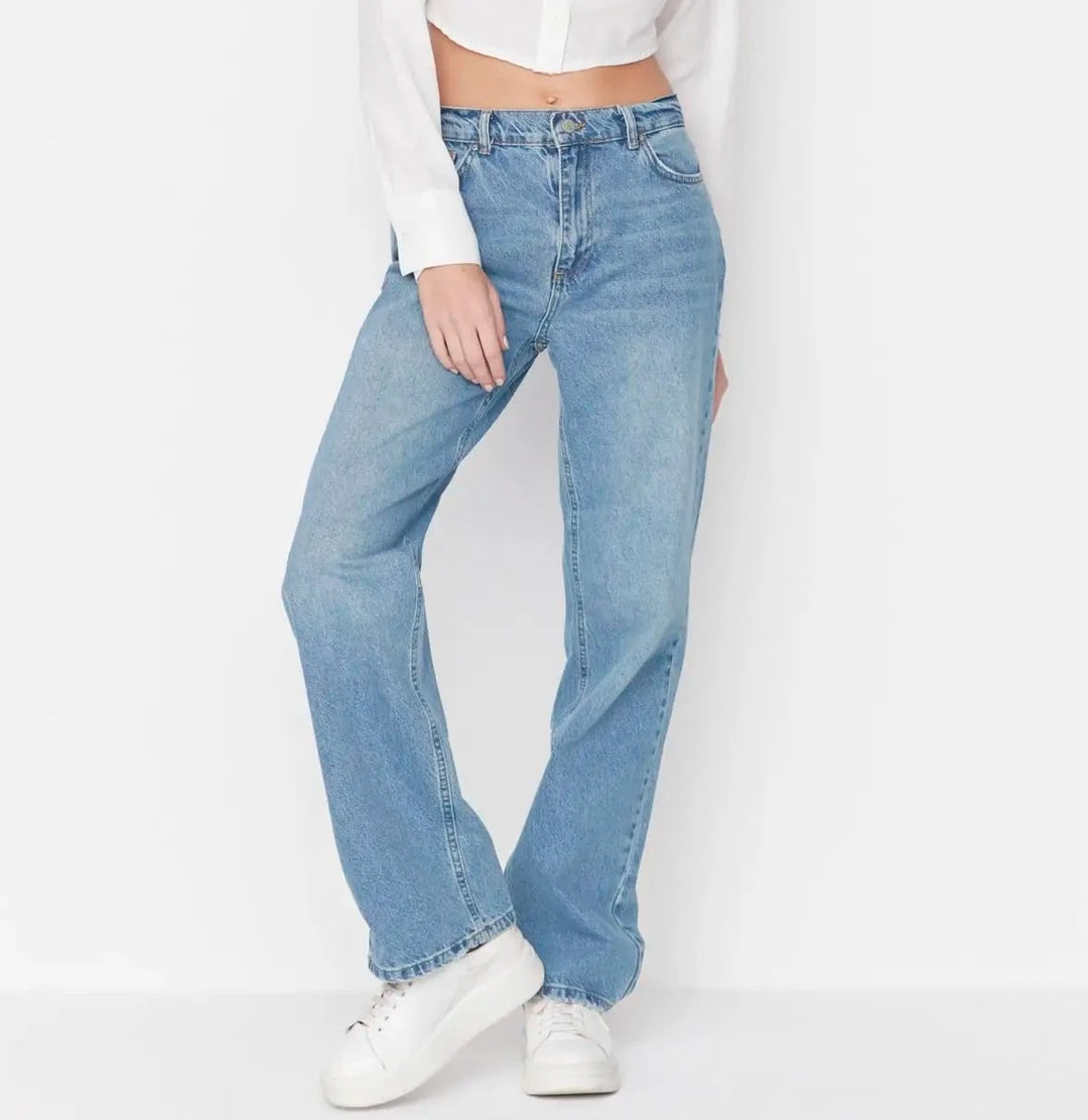 Women's Wide leg Low Waist Denim Jeans