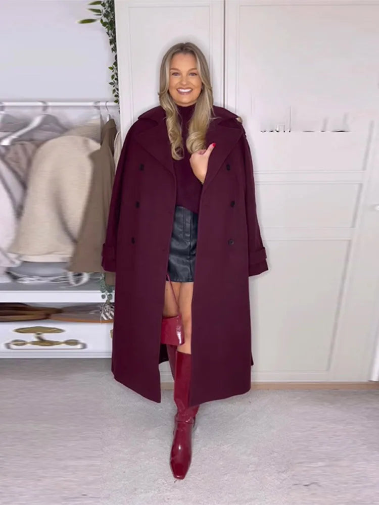 Bondy | Long Burgundy Street Coat