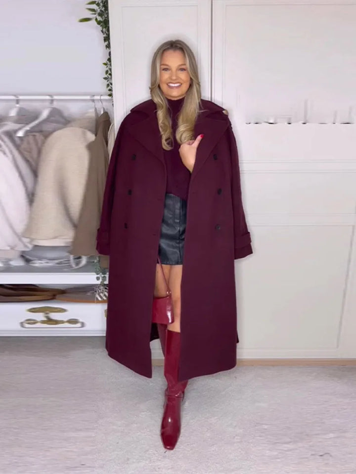 Bondy | Long Burgundy Street Coat