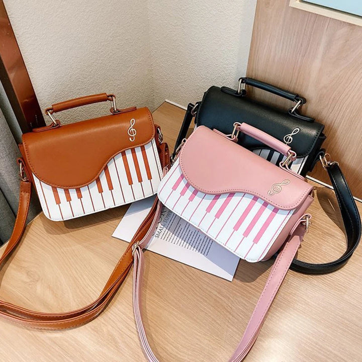 Korean Piano Design Women Shoulder Bags PU Leather