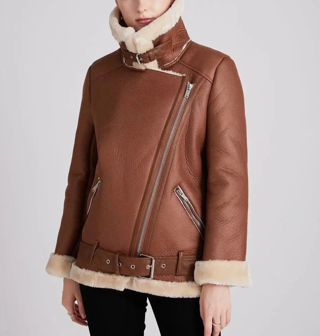 Zora | Fur Leather Jacket