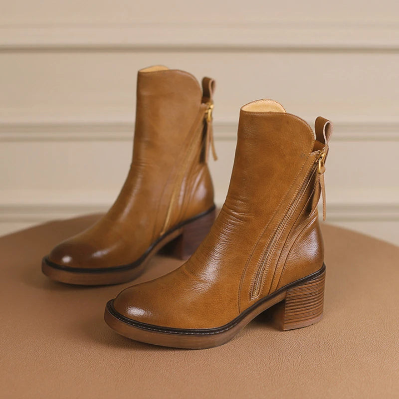 Ellena | Leather Ankle Boots