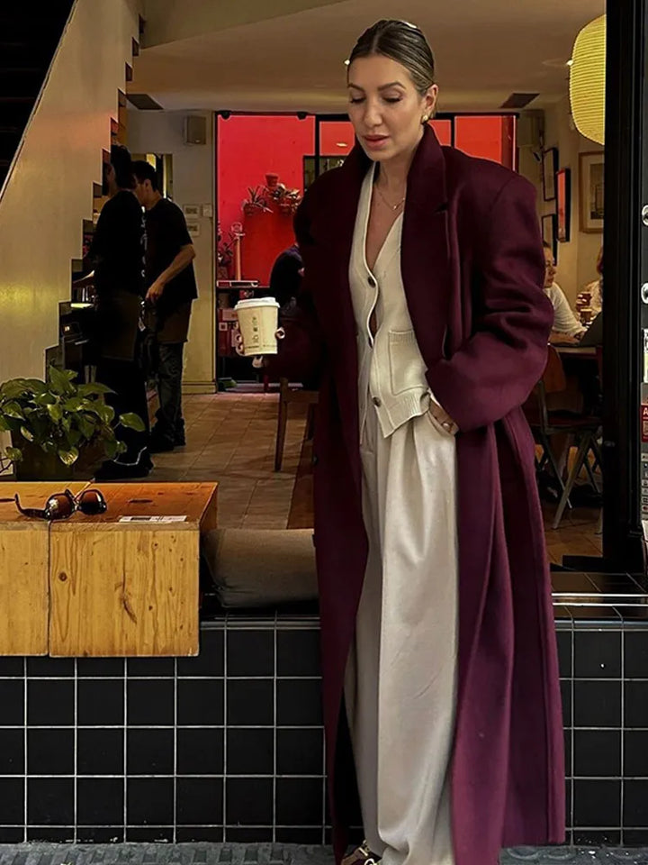 Bondy | Long Burgundy Street Coat