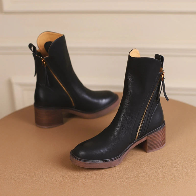 Ellena | Leather Ankle Boots