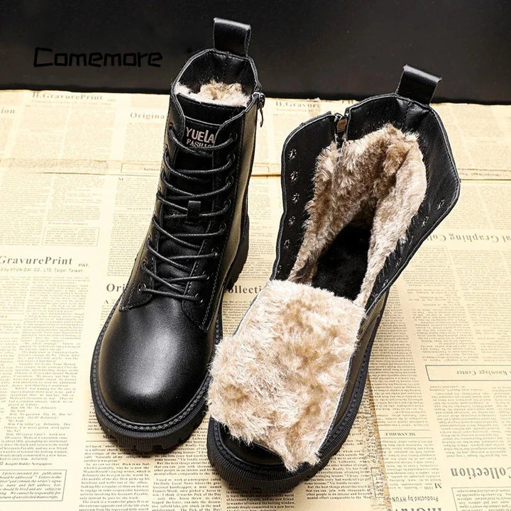 Helenda - Laced Winter Boots With Lined Inside