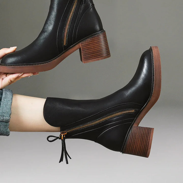 Ellena | Leather Ankle Boots