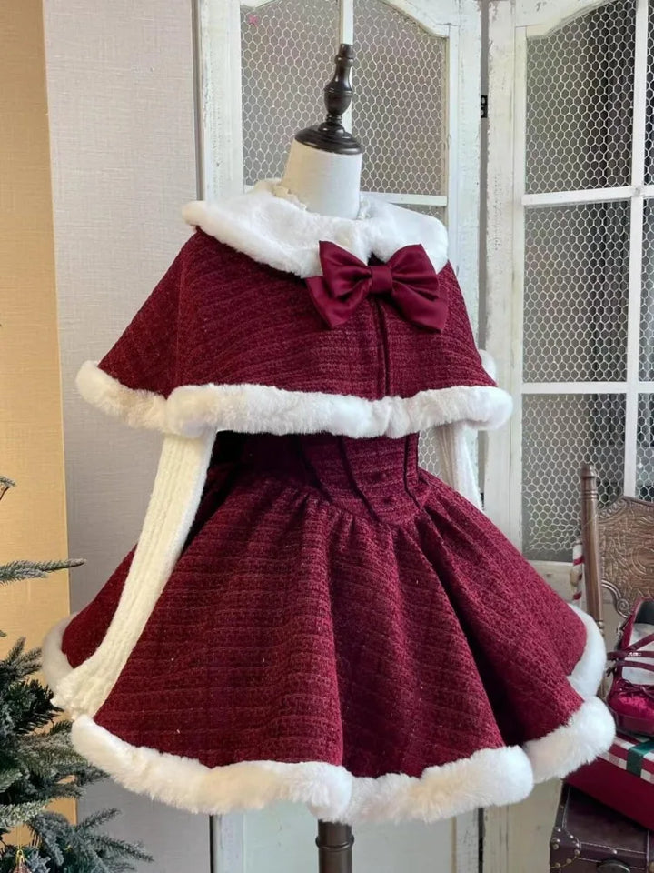 Lolita | 3-teiliges Set Weihnachtskleid Miniröcke
