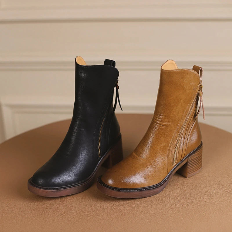 Ellena | Leather Ankle Boots