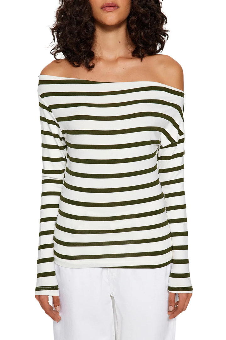 Women's Striped LONG slim Blouse