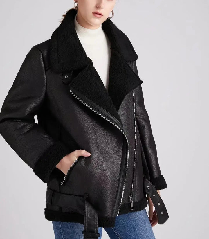 Zora | Fur Leather Jacket