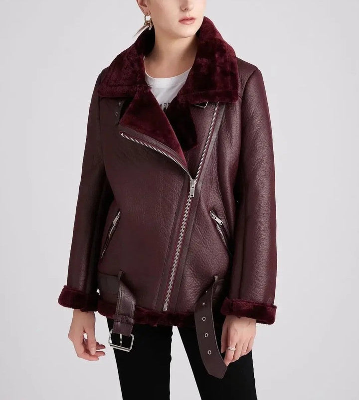 Zora | Fur Leather Jacket