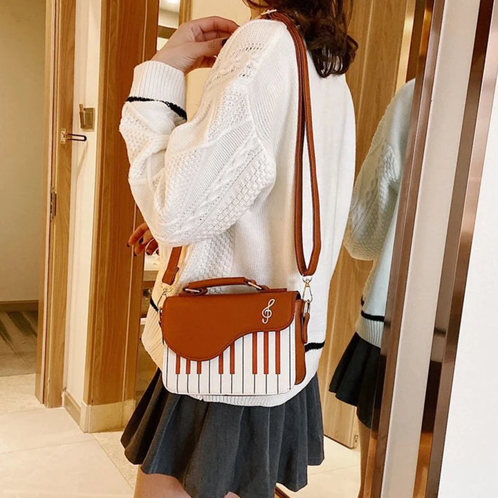 Korean Piano Design Women Shoulder Bags PU Leather