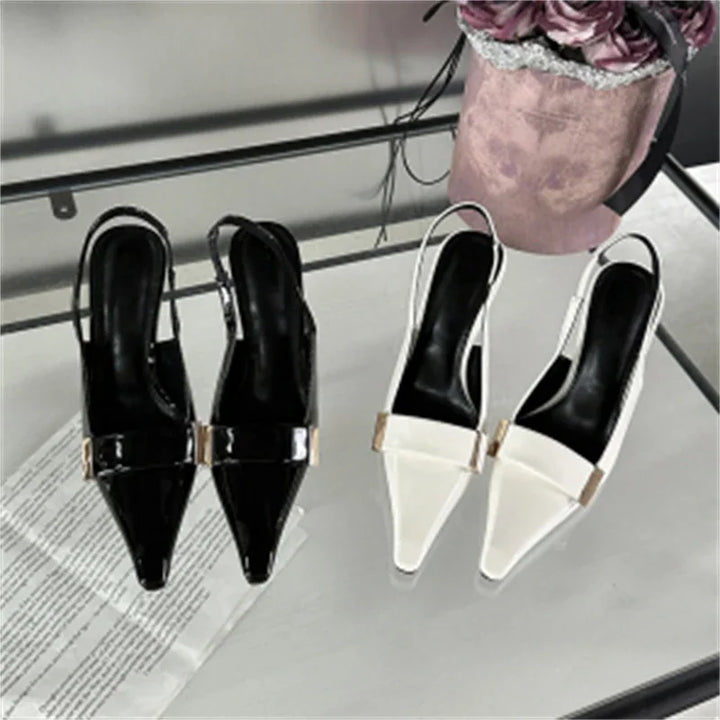 Sexy Pointed Toe Patent Leather Women Pumps Street Style