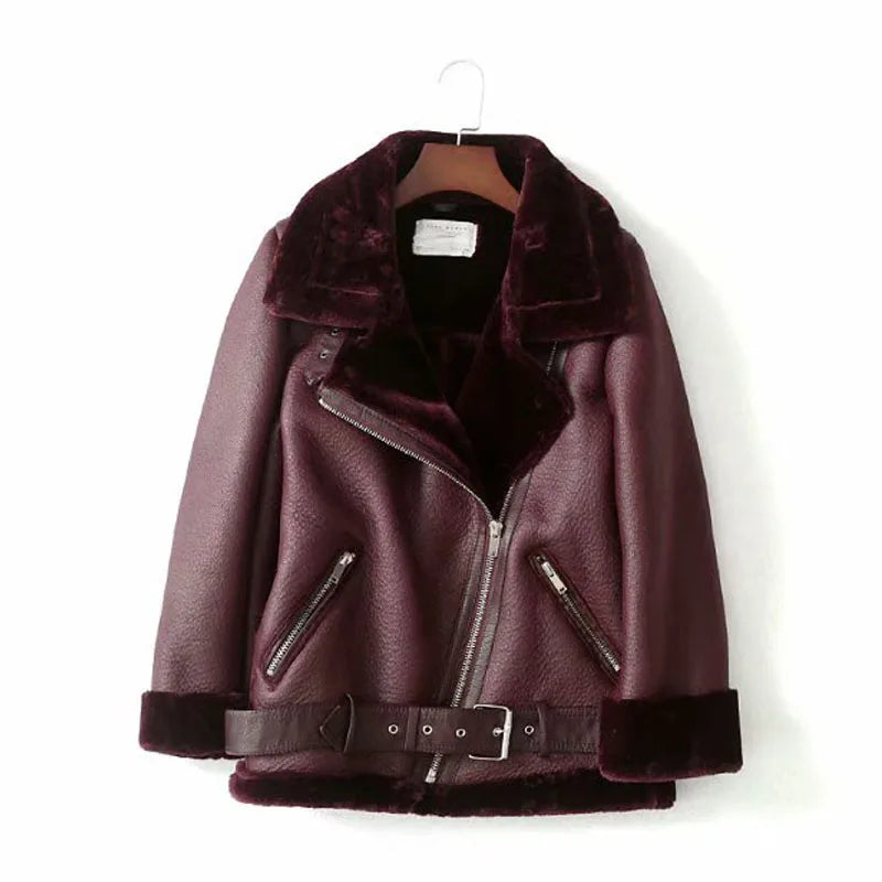 Zora | Fur Leather Jacket